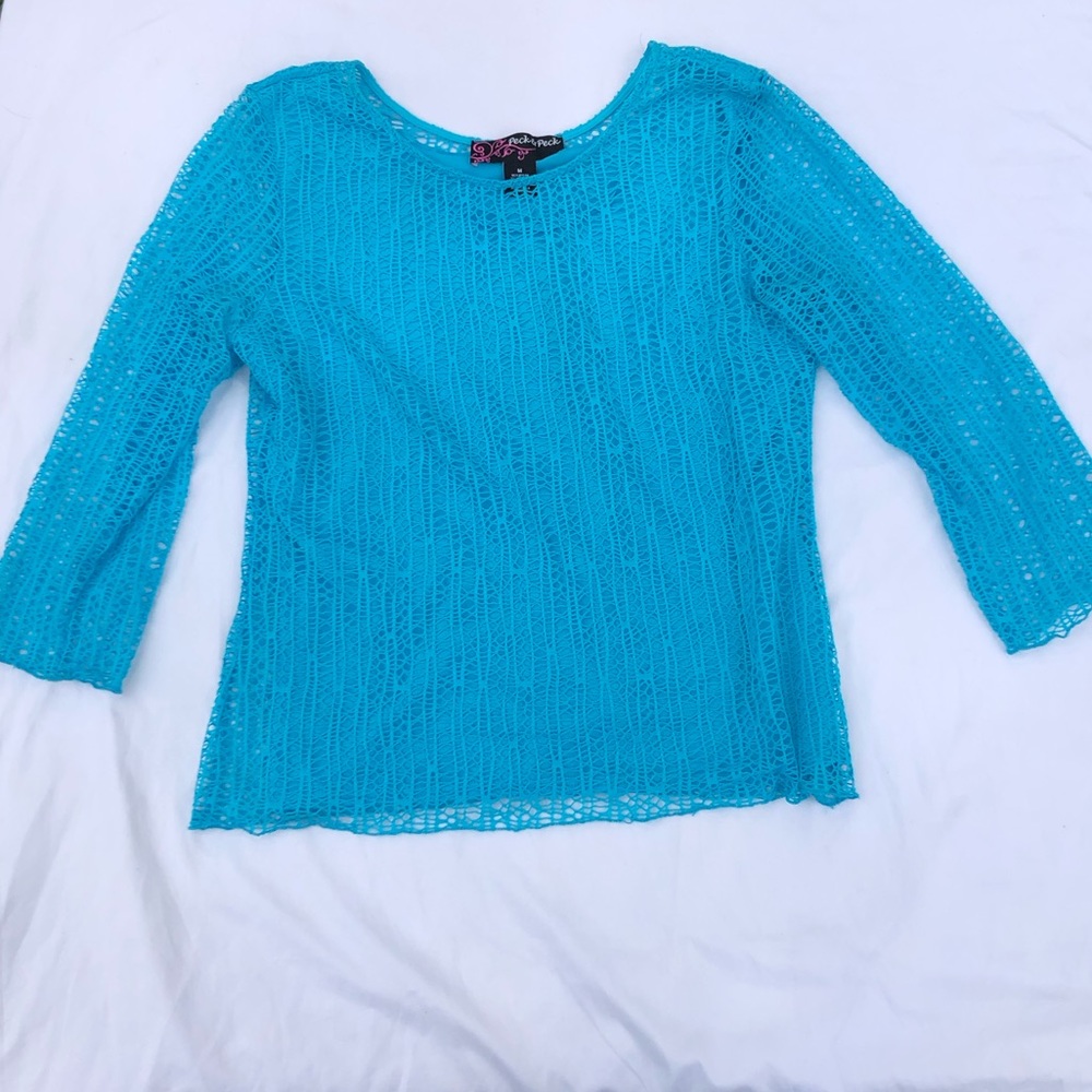 Peck & peck fishnet top